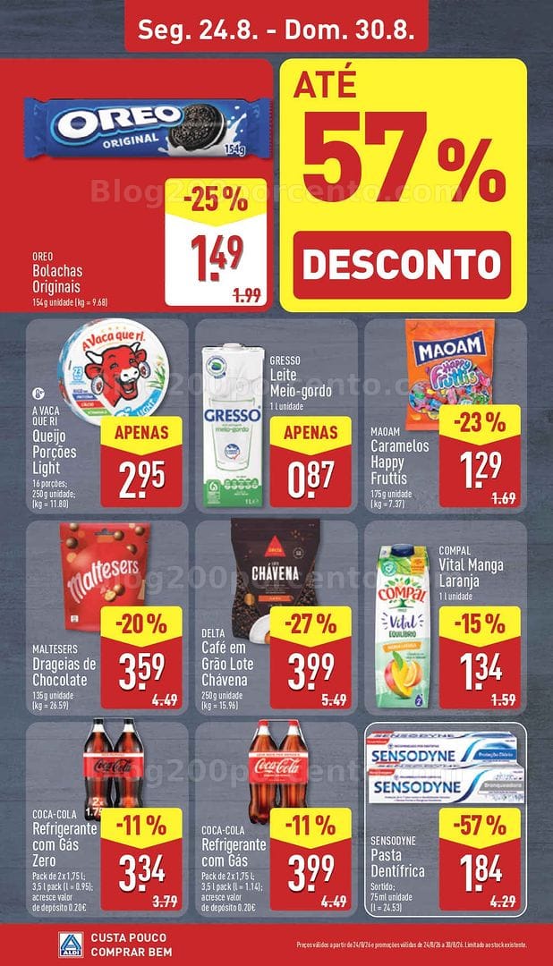 Antevisão Folheto ALDI Promoções de 24 a 30 agosto